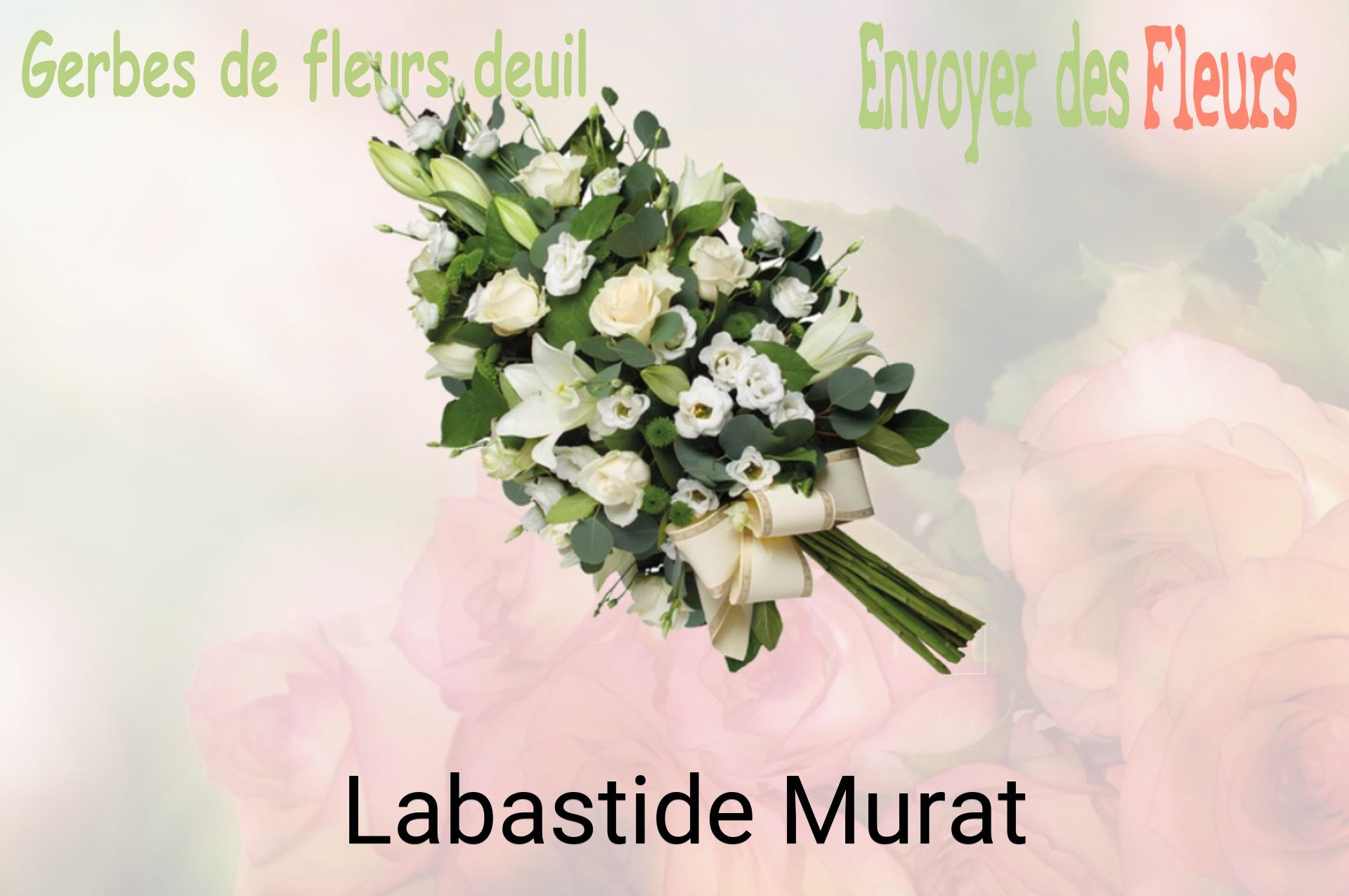 Gerbe de fleurs de deuil livrée à Labastide-Murat